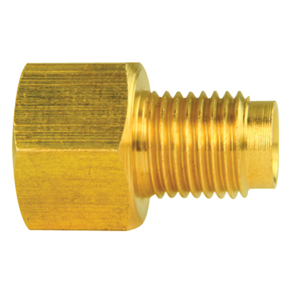 Ags Brass Adapter, Female(7/16-24 Inverted), Male(3/8-24 Inverted), 1/bag BLF-23B